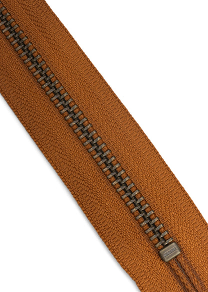 muud CARIN DIY sew-in metal zipper with genuine leather pull tab for handmade bags from iDOKNiT